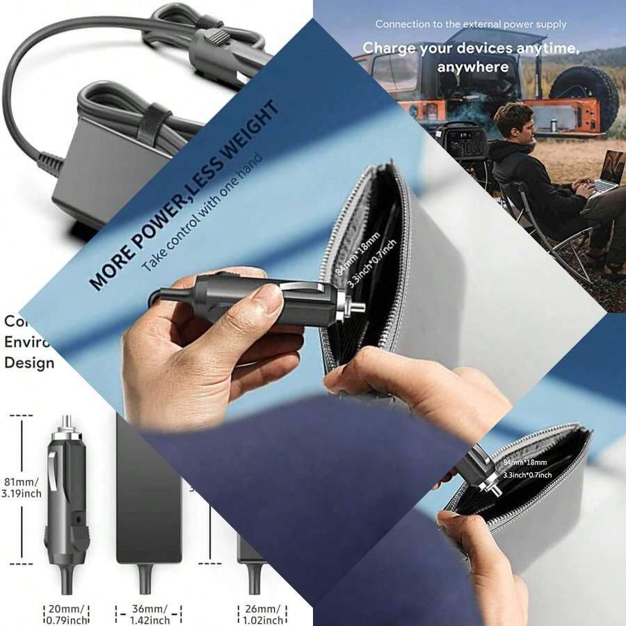 KFD Adaptador CC 12 V-24 V para Coche, Cargador para  Robusto y portátil inalámbrico SRS-XG500 Bluetooth Party Altavoz ACE2040U Bass Speaker Car Charger Encendedor - como en la foto - Ver 1