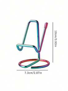 1pc Cute Golden Metal Desktop Phone Stand, Compatible With All Smartphones, Suitable For Tabletop Phone Stand, Metal Phone Holder, Elegant Rose Gold Phone Display Stand - Black - View 18