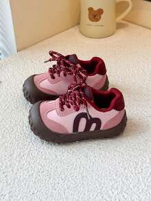 1双儿童休闲软底运动鞋，女童多功能跑步鞋，防滑，春秋季款 - 粉色 - 查看 4