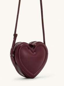 2026新款独特心形斜挎包，3D立体心形设计女士单肩包，适合派对、通勤、日常穿着 - 彩色 - 查看 9