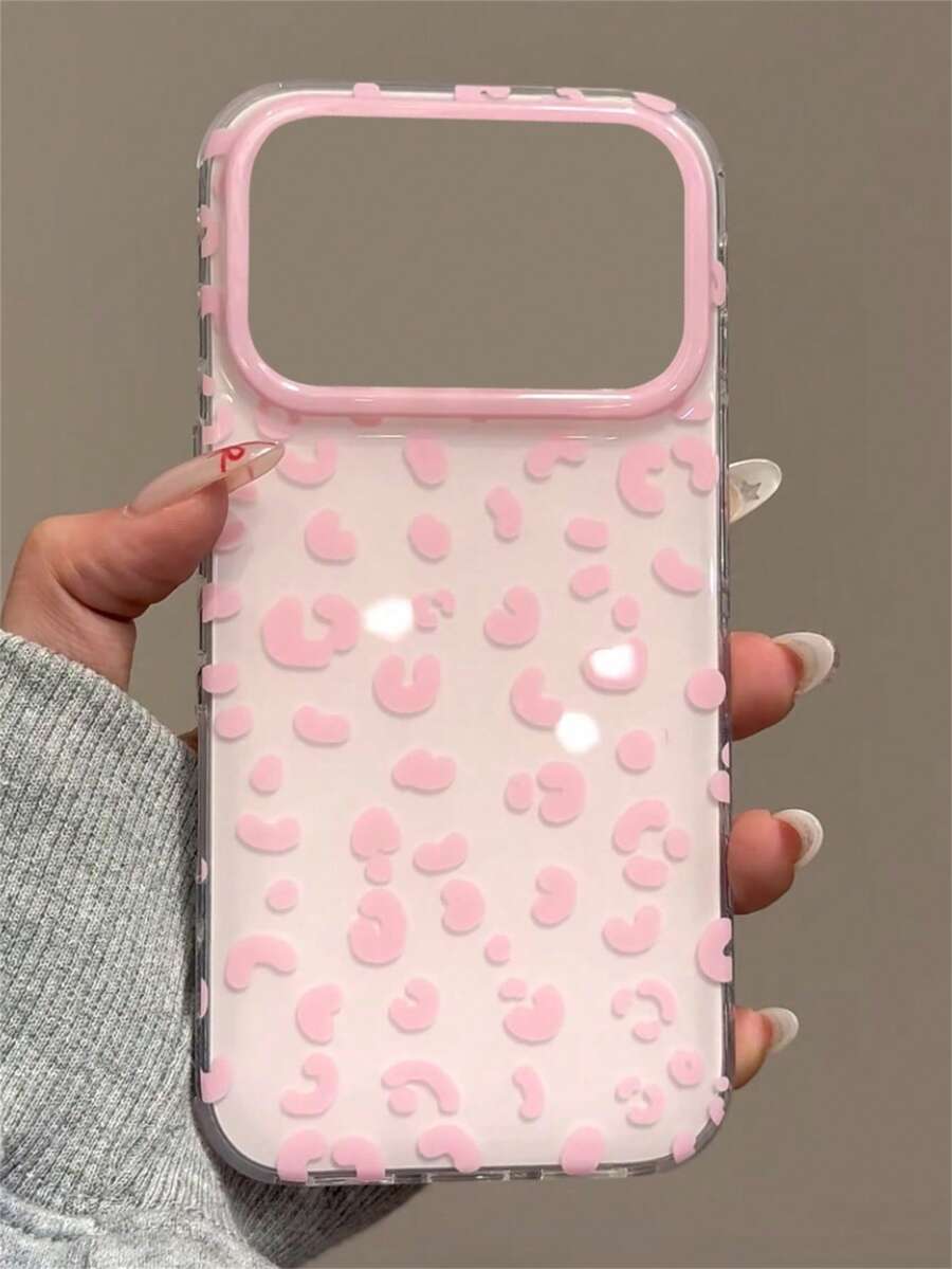 Y2K Luxury Cute Pink Leopard Print Soft Phone Case, Compatible With IPhone 17 Pro Max, 17 Pro, 17, 16 Pro Max, 16 Pro, 16, 16, 15 Pro Max, 15 Pro, 14 Pro Max, 14 Pro, 13, 12 Pro Max, 11, 16, 15, 14 Plus, Smooth Soft Shell, Perfect Gift For Girls