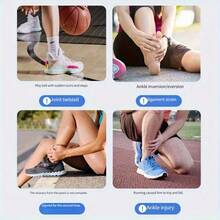 Attelle de soutien de cheville - Ajustement de compression robuste, haute élasticité douce, unisexe, convient pour le basket-ball, la course, l'entraînement de fitness - Choix idéal - Style aléatoire - Multicolore - Voir 8