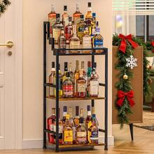 Trapezoidal Liquor Cabinet Bar For Home, Stepped Wine Rack Freestanding Floor, Corner Syrup & Whiskey Stand, Large-Capacity Alcohol Bottle Storage Display Shelf Living Room, Patent Pending - With Open Shelf - View 3
