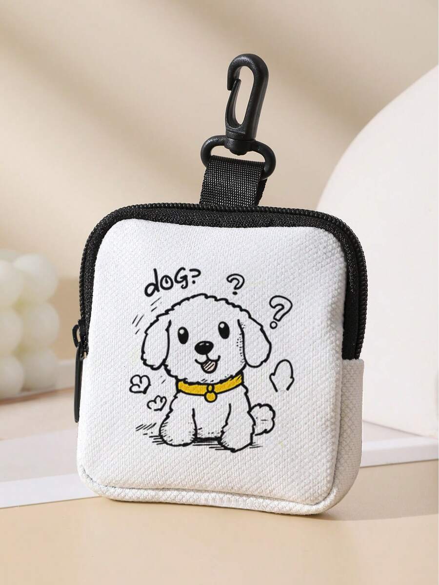 Dog Pattern Zipper Coin Purse, Lightweight Currency, Cash ID Card, Credit Card, Portable Coin Pocket, Small Wallet, Miscellaneous Storage Bag, Fashionable Modern Travel, Birthday Gift, Anniversary Valentine's Day, Valentine's Day, Women's Gift Bag, Teacher Gift - Multicolor - View 1