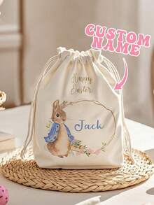 1个定制复活节礼品袋，个性化复活节兔子和彩蛋寻宝礼品袋，适合儿童、母亲节、父亲节、送给闺蜜、送给妈妈/爸爸/她/他/女朋友/男朋友/妻子/丈夫/朋友的礼物 - 彩色 - 查看 8