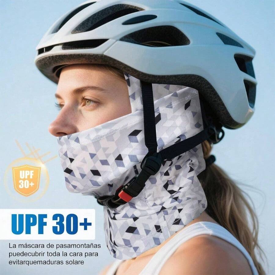 Pasamontaas Hombre, Balaclava Moto, Mascara para Moto Pasamontaa Proteccin Transpirable y Prueba de Viento para Motos Ciclismo para Hombre y Mujer - Cuadros - Ver 1