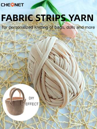 1 Stück 100g dicke Stoffstreifen, geeignet für DIY Taschen und Basteleien, weich und langanhaltend, kann für DIY Weben und Häkeln von Taschen, Teppichen und Häkelmatten, Bastelgarn verwendet werden