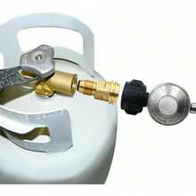 Hooshing丙烷罐适配器，可将POL液化石油气罐维修阀转换为QCC1/Type1软管或调压器，黄铜材质 - 彩色 - 查看 8