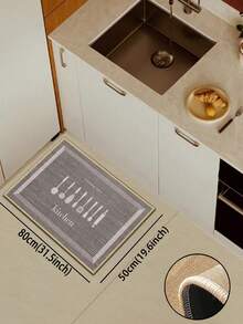 1 件装柔软橡胶亚麻厨房地垫，3.5 毫米厚厨房地毯，简约现代风格厨房吸水地垫，大尺寸地毯，缝边防止脱皮，吸水易清洁，亚麻表面，泡沫中间层，橡胶底部，适用于厨房地毯、厨房装饰、婚礼装饰、家居装饰、浴室地垫、入口地垫、洗衣房地垫、走廊地毯、客厅地垫等。 - 彩色 - 查看 15