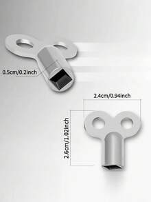 2个耐用锌合金散热器排气阀钥匙 | 适用于暖通空调控制和供暖系统，高品质欧盟标准连接螺纹，排气阀钥匙，螺纹连接器，紧凑设计，优质材料，金属排气阀钥匙，散热器钥匙，管道 - 彩色 - 查看 5