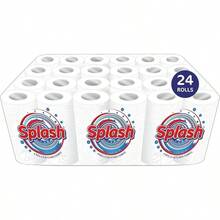 Kitchen Towels. Splash 2-Ply Quilted Paper Rolls. . Responsibly Sourced. Strong. 10m Per Roll - 16 - View 7