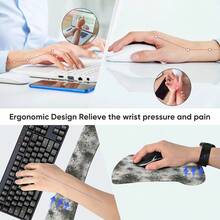 Keyboard Wrist Rest Pad  Pad Set,Ergonomic  Pad For Laptop Computer,Wrist Support Memory Foam Desk Pad For Gaming Office,Non Slip Rubber Pad Typing Relief Pain (Pad204) - Mousepad204 - View 5