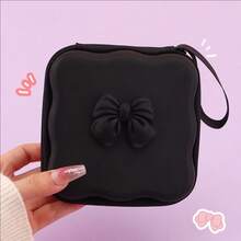 Pink Portable Electronic Organizer Case (Compatible With IPhone 15W Charger, 14 13 Pro Max), For Cables, Chargers, USB Drives - Zipper Closure, Travel-Friendly Accessory Pouch, Travel Essentials, School Supplies, Christmas & Valentine's Day Gift For College Students - Multicolor - View 10