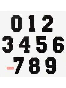 3/10/20 件 3.2 英寸雪尼尔数字 0-9 刺绣熨烫/缝制补丁服饰配件，适用于衣服、夹克、帽子、书籍、背包 - DIY 刺绣补丁用品 - 多色 - 查看 24