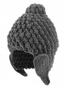 1pc Unisex Handmade Crochet Buddha Costume Funny Hat, Warm Knitted Beanie Earmuffs For Autumn/Winter, Novelty Party - Multicolor - View 10