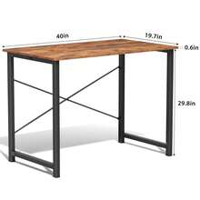 Computer Desk, 31 Inch Small Home Office Desk For Small Spaces, Modern Simple Style For Home, Office, Study, Writing - 棕色 - 查看 8