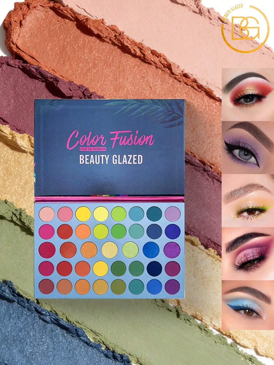 beauty glazed High Pigment Eyeshadow Palette, Eyeshadow Makeup Set, Natural Blendable Matte, Shimmer And Metallic Finishes, Portable Travel Eyeshadow Palette - Nhiều màu - Xem 1