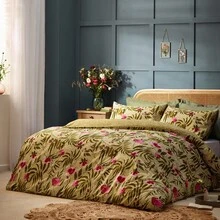 Floral Duvet Cover Set Sage - Green - View 1
