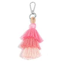 1 pieza Llavero de árbol de Navidad de 14.5X4cm con borlas tejidas de estilo bohemio, accesorio para ropa y bolsos, colgante de borla DIY para joyería - llavero con borla - Ver 7