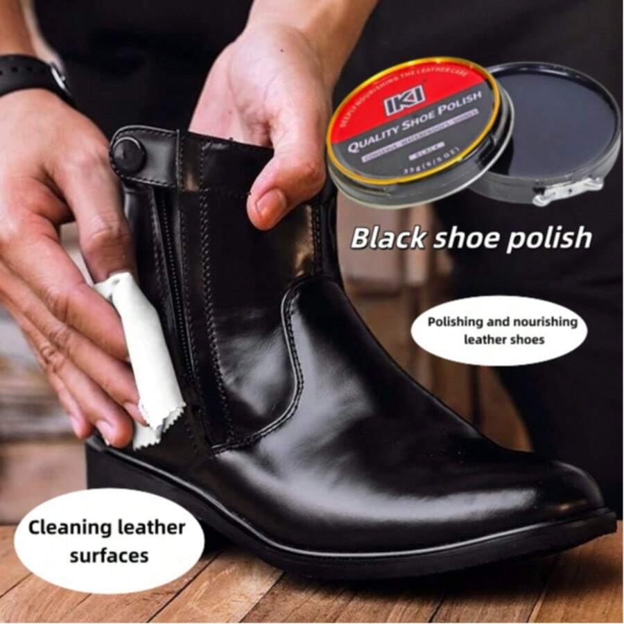 Shoe Polish Kit – Black/Brown/Neutral Shoe Wax – Leather Shoe Shine & Care Kit In Luxury Leather Bag – Gift For Men & Women, Shoe, Spring Summer Picks, Brides Maid Gifts, Room, Bedroom Decor, Bedroom Decor, Beach, Travel, For Men, For Women, Vacation - Multicolor - View 1