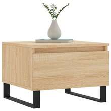 vidaXL Tables basses 2 pcs chêne sonoma 50x46x35 cm bois d'ingénierie - Noir - Voir 4