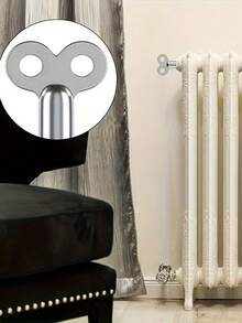 2个耐用锌合金散热器排气阀钥匙 | 适用于暖通空调控制和供暖系统，高品质欧盟标准连接螺纹，排气阀钥匙，螺纹连接器，紧凑设计，优质材料，金属排气阀钥匙，散热器钥匙，管道 - 彩色 - 查看 9