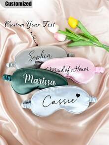 定制缎面睡眠眼罩 - 伴娘礼物、婚礼派对礼物、定制眼罩、缎面睡眠眼罩、伴娘派对回礼、个性化婚礼礼物、新娘派对睡眠眼罩、单身派对回礼、女士礼物、个性化姓名眼罩、旅行睡眠眼罩、定制姓名眼罩、新娘派对回礼、女士睡眠眼罩、新娘派对旅行睡眠眼罩、女士发饰、春季系列 - 彩色 - 查看 6