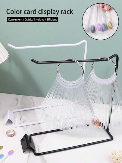 Heavy Duty Metal Nail Polish Display Rack, Suitable For Gel Nail Polish, Nail Accessories - Sturdy Structure, Space-Saving, Can Be Used For Counter Or Retail Store Decoration - Nail Sample Card Holder, Nail Polish Organizer, Nail Art Design Display Rack, Nail Tools, Makeup Room Decor,Makeup Bag,Travel Essential