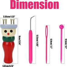 BuleVina 2 Pack French Knitting Doll Crochet Loom Craft Kit Wooden Knit Spool For DIY Making Bracelet Toy - 白色 - 查看 2