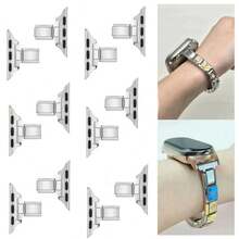 2/4个意式风格手链表带连接器，意大利风情，表带，兼容苹果手表表带适配器替换链节配件 - 彩色 - 查看 1