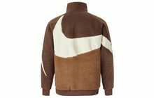Nike Sportswear Reversible Stand Collar Zip-Up Fleece Jacket, Khaki - Khaki - View 3
