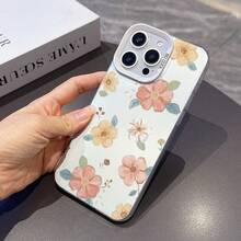 Funda de Teléfono con Patrón de Estampado Floral Plateado Integrado Compatible con iPhone 11 12 13 14 15 15 Pro 15 Plus 15 Pro Max 7 Plus 8 Plus XS Max XR 11 Pro 12 Pro 13 Pro 14 Pro 11 Pro Max 12 Pro Max 13 Pro Max 14 Pro Max 14 Plus 16 Pro 16 Plus 16 Pro Max - Colores mixtos - Ver 6