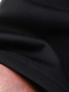 2件套女童运动风翻领无袖背心和白色百褶裙套装，夏季 - 黑色 - 查看 10