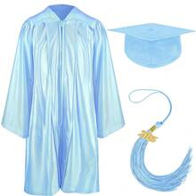 Graduation Cap And Gown Set With 2025 Charms Tassel Graduations Cap And Gown For    School -8348 - Bright-purple - View 1