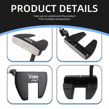 WUDAY Left/Right Handed Golf Putter - Non-Slip Grip And Alignment Line, Stainless Steel Shaft, Low Center Of Gravity Design, Suitable For Beginners, Precision Crafted, High-Quality Putter