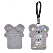 1pc Cute Plush ID Card Holder With Anti-Lost Lanyard - ID Card Case, Suitable For Students, Office, Travel - Compatible With ID Badges, Transit Cards, Work IDs - Koala Lover, Student Essential, Fun Accessory, Perfect Gift For Wearing - Pink - View 5