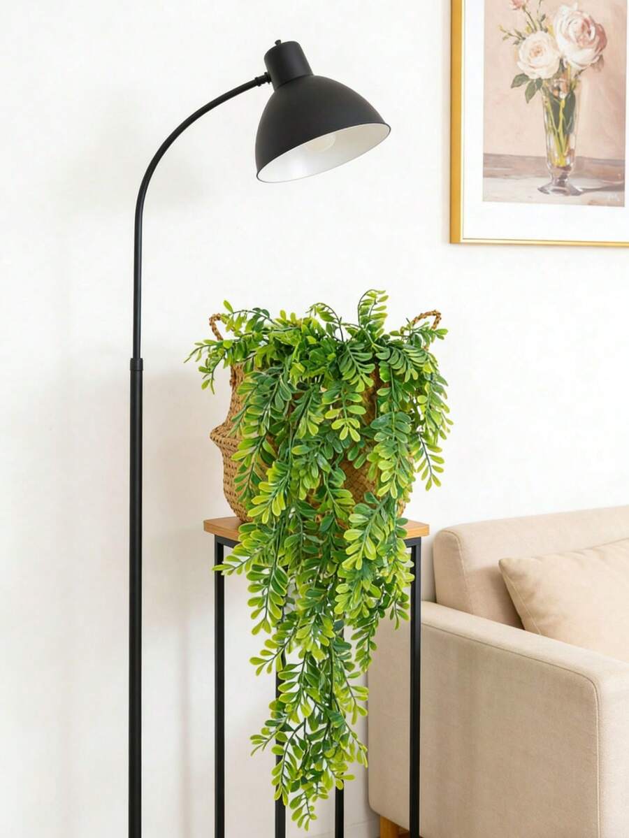 1PC 29.92inch Artificial Hanging Green Plants, Grapefruit Leaf Hanging, Artificial Plant Decoration, Fake Hanging Green Plants, Simulated Plants, Suitable For Home Room Decoration, Indoor Shelf Decoration, Outdoor Wall Garden Decoration - Green - View 1