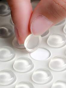 96片/64片装硅胶防撞垫，家具缓冲贴纸，透明橡胶防撞垫自粘型，软质橱柜门缓冲垫，吸音橱柜门垫，厨房橱柜抽屉衬垫，相框，橱柜门缓冲垫，门，抽屉，冰箱，橱柜门防撞减震降噪垫