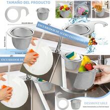 gjgfhLISAPRO Coladera para Fregadero de Cocina Acero Inoxidable Filtro Colgante para Fregadero en Forma de Cisne Cesta de Drenaje de Fregadero para Filtradores de Alimentos Estante de Almacenamientobnvng - Gris - Ver 1