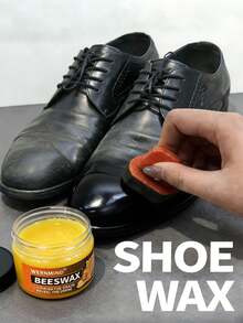 2件套鞋履护理套装 - 包括：82克蜂蜡 x1，海绵布 x1。多用途护理蜡，适用于鞋子、包包、外套、沙发、座椅等。深层滋养，快速增亮，防水防裂。适用于各种颜色的家居用品。