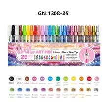 13/25pcs Nail Art Marker Pens, Nail Cleaning Pens, Nail Art Painting Pens, DIY Nail Highlighter & Outline Pens, Nail Marker Pens, ABS Nail Marker Pen Set - Multicolor - View 13