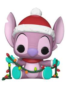 Funko Pop! : Lilo & Stitch – Angel With Holiday Lights #1505 | Funko Shop Exclusive Vinyl Figure | 4-Inch Festive Collectible - Multicolor - View 1
