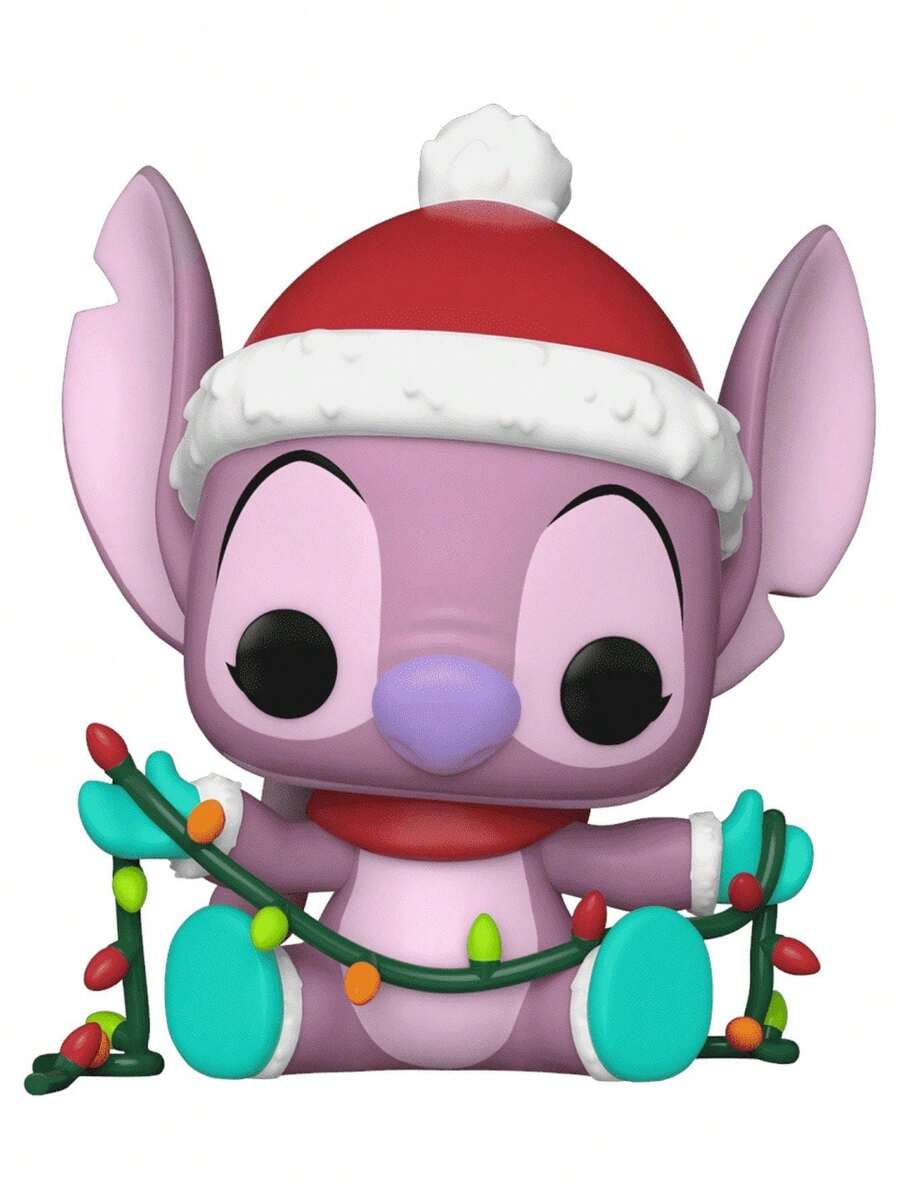 Funko Pop! : Lilo & Stitch – Angel With Holiday Lights #1505 | Funko Shop Exclusive Vinyl Figure | 4-Inch Festive Collectible - Multicolor - View 1