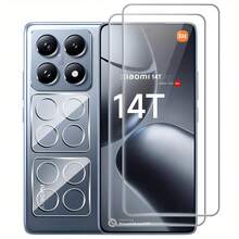 4pcs Tempered Glass Screen Protector + Camera Lens Protector Compatible With Xiaomi 15T/15T Pro, High Definition 3D, Anti-Scratch, Anti-Fall, Applicable To 15T Black Silk Screen Camera Protector, 2pcs Screen Protector - Transparent Lens - View 10