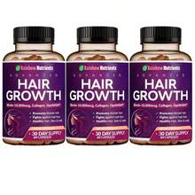 Rainbow Nutrients Advanced Hair Growth Supplement - Biotin 10,000mcg, Collagen, OptiMSM | 60-Day Supply (120 Capsules) - America's #1 Hair Growth Product - Số lượng - Xem 10