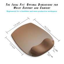 ErgoFlow Gel Wrist Rest  Pad - Ergonomic Cushion For Desk, Cute Aesthetic Computer Decor For Women; Small Pad Mat&Laptop Pads - Office, Home Support&Ergo Accessories Supplies(06Purple Ombre) - 06紫色漸層色 - 查看 8