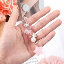 Aesthetic Y2K Phone Charm Cute Cell Phone Charms Star Heart Straps Accessories Keychain Lanyard Women - 粉色 - 查看 8