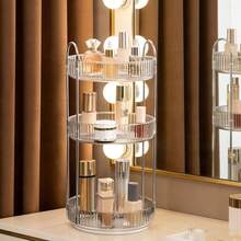 Organizador de maquillaje giratorio de 360 grados y tocador, unidad de almacenamiento de 1/2/3 niveles, caja de almacenamiento de gran capacidad para maquillaje, cuidado de la piel y perfumes, adecuada para tocador, baño y Lazy Susan, decoración de sala de maquillaje - Multicolor - Ver 8