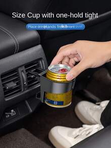 1pc Multi-Function Universal Car Air Vent Drink Holder With Cup Tray, Car Cup Holder Mounted On Air Vent, With Ashtray Holder - Cup Holder - View 3