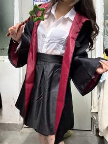 1 Pc Unisex Magic Academy Wizard Robe Cloak, No Badge Version, Suitable For Masquerade Party, Halloween Cosplay Halloween Costumes, Party Dress - Multicolor - View 19